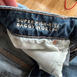 Super High-Rise Baggy Wide Leg Jeans - Light Blue